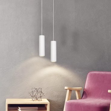 Lucide Gipsy - hanglamp - Ø 7 x 130 cm - wit