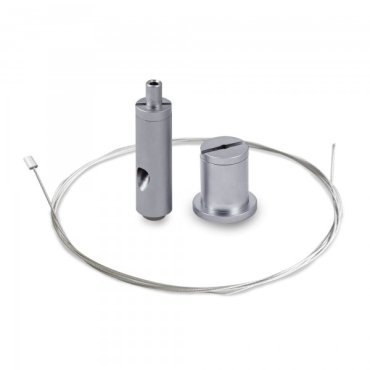KLUS RD-1 - bevestigingsset inclusief kabel 150cm - satijn zilver