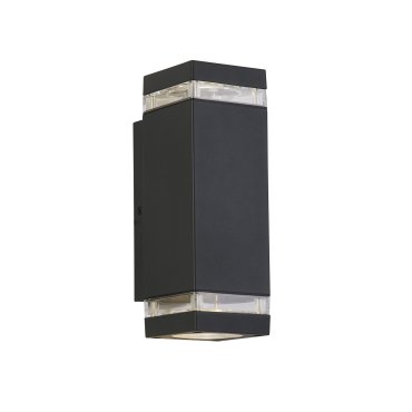 Searchlight Austin - buiten wandlamp - 8 x 24 cm - IP44 - grijs