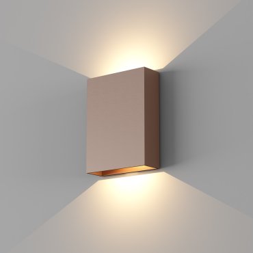 Artdelight Memphis - wandlamp - 4 x 12 x 16 cm - 6W dimbare LED incl. - IP65 - brons geborsteld