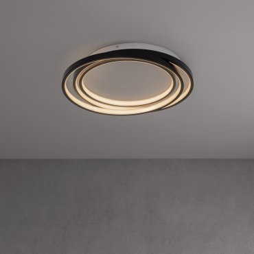 Nova Luce Arbor - plafondlamp - 44 x 40 x 8 cm - 27W dimbare LED incl. - mat zwart