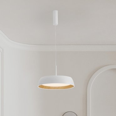 Nova Luce Sigi - hanglamp - Ø 45 x 180 cm - 40W dimbare LED incl. - zandwit en hout