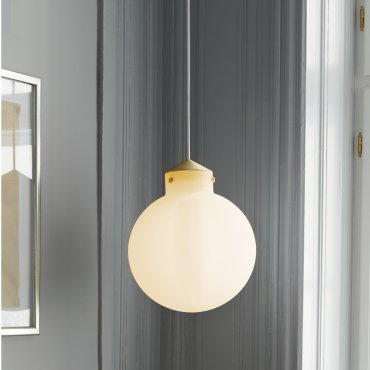 Design for the People Raito 30 - hanglamp - Ø 30 x 44,4 cm - wit en messing