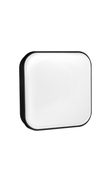 Century Italia Simply - wand/plafondlamp - 15 x 6,2 x 15 cm - 16W LED incl. - IP65 - zwart