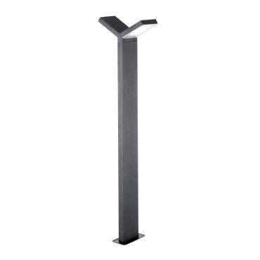 Nova Luce Park - tuinpaal - 12 x 22 x 80 cm - 2 x 6W LED incl. - IP54 - donkergrijs