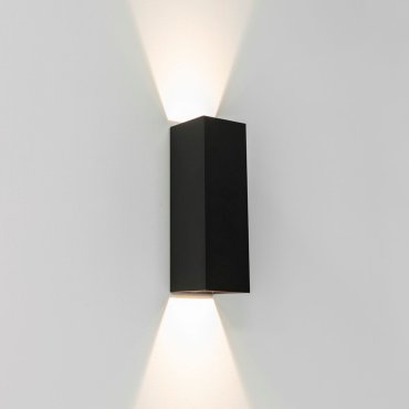 Artdelight Vegas - wandlamp - 8 x 8 x 25 cm - 2 x 4W dimbare LED incl. - IP65 - zwart