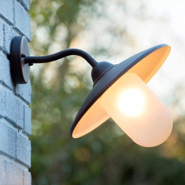 Lucide Aruba II - buiten wandverlichting - 30 x 37 x 24 cm - IP44 - roestbruin