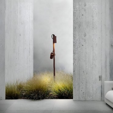 Nova Luce Darma - tuinpaal - Ø 10,5 x 122 cm - 13W LED incl. - IP65 - corten