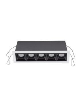 Nova Luce Akira - inbouwspot - 14,7 x 4,5 cm - 140 x 37 mm inbouwmaat - 11W LED incl. - zwart - warm wit