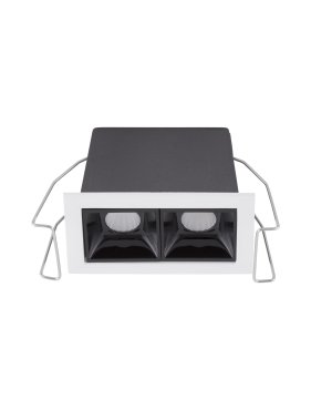 Nova Luce Akira - inbouwspot - 7,5 x 4,5 cm - 68 x 37 mm inbouwmaat - 5W LED incl. - zwart - warm wit