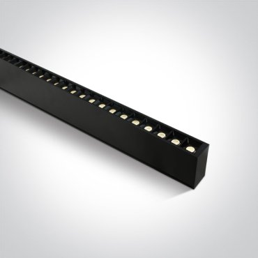 ONE Light LED Linear Profiles - plafond/hanglamp - 130 x 7 x 3,5 cm - instelbare lichtsterkte 20W/30W/40W LED incl. - zwart - instelbare lichtkleur