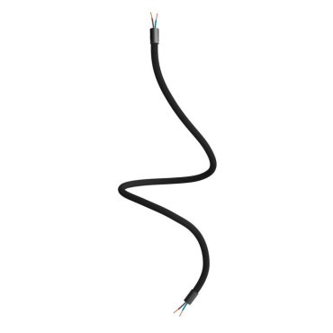 Creative Cables - Flexibele buis bekleed met textiel - 90 cm - zwart