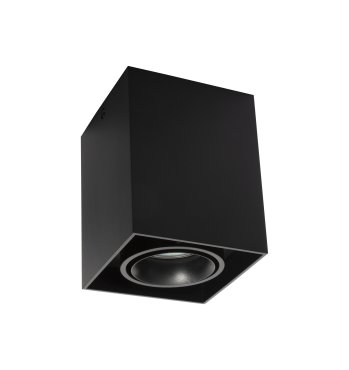 Nova Luce Rende - opbouwspot - 9,6 x 9,6 x 12 cm - zwart