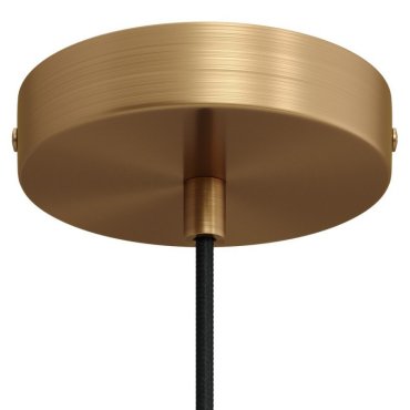 Creative Cables SMART - plafondrozet met wifi verbinding - Ø 12 x 2,5 cm - geborsteld brons en bronzen snoerhouder