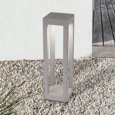 Nova Luce Bev - tuinpaal - 20 x 70 x 20 cm - 5W LED incl. - IP65 - grijs