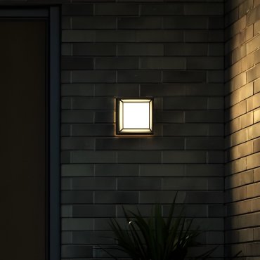 Nordlux Oliver - plafond/wandverlichting - incl. 2 covers - 17,5 x 17,5 x 7 cm - 9W LED incl. - IP54 - zwart