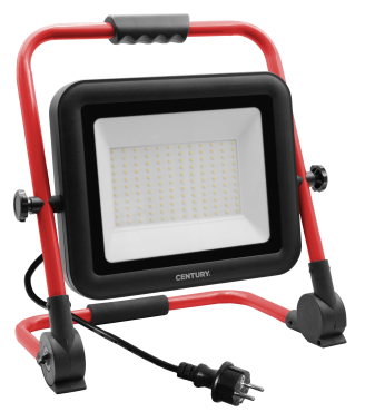 Century Italia Rework - draagbare verstraler - 39,5 x 26 x 43 cm - 100W dimbare LED incl. - IP65 - zwart en rood
