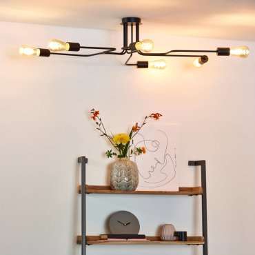 Lucide Lester - plafondverlichting - 100 x 75 x 20 cm - zwart