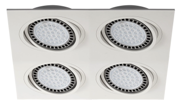 Zuma Line Boxy DL 4 - inbouwspot - 35 x 35 cm - 315 x 315 mm inbouwmaat - wit