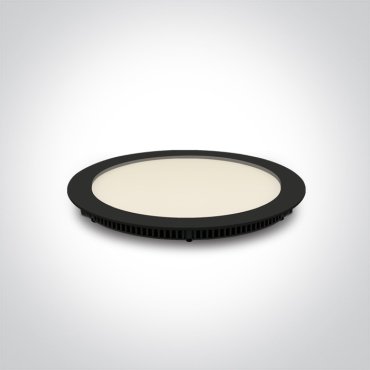 ONE Light Round Recessed Panels - inbouwspot - Ø 22,3 x 2,2 cm - 18W LED incl. - IP40 - zwart - CCT
