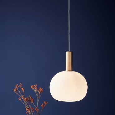 Nordlux Alton - hanglamp - Ø 25 x 333 cm - opaal wit en messing of zwart