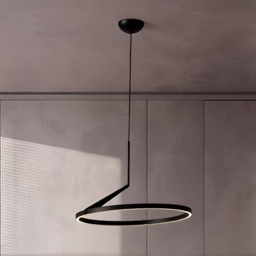 Nova Luce Tilia - hanglamp - Ø 60 x 250 cm - 31W dimbare LED incl. - zandzwart