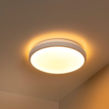 Lucide Dasher - plafondlamp - Ø 34,8 x 9,8 cm - 18W LED incl. - IP44 - wit
