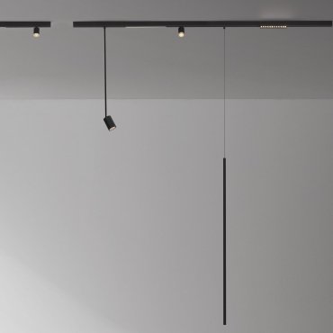 Nova Luce Ultra Slim - rail hanglamp - Ø 1,5 cm x 150 cm - 5W LED incl. - zwart