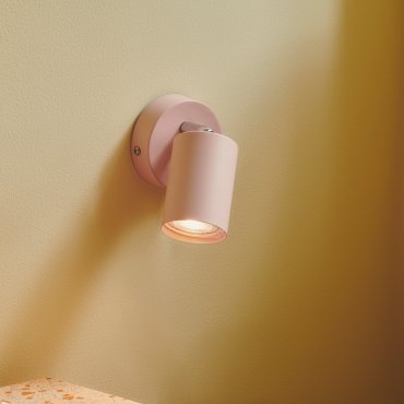 Nordlux Explore - wandlamp met schakelaar -  Ø 8 x 14,5 cm - poeder roze
