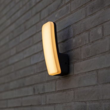 Lutec Kite - buiten wandlamp - 8,3 x 20 x 8,2 cm - 8,8W LED incl. - IP54 - donker grijs