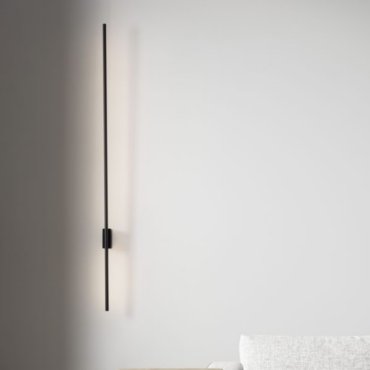 Nova Luce Tien - wandlamp - 1,5 x 8,3 x 120 cm - 20W LED incl. - zandzwart