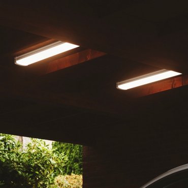 Nordlux Burbank - plafondlamp met sensor - 90 x 12 x 6,05 cm - 31W LED incl. - IP65 - 4000K