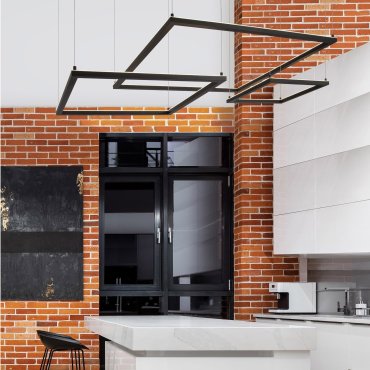 Nova Luce Eterna - hanglamp - 75 x 75 x 120 cm - 40W dimbare LED incl. - zand zwart