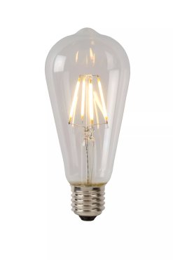 Lucide LED class B filament lamp - Ø 6,4 x 14,6 cm - E27 - 7W dimbaar - 2700K - transparant
