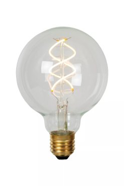 Lucide LED filament lamp - Ø 12,5 x 17,5 cm - E27 - 5W dimbaar - 2700K - transparant
