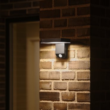 Nordlux Rica Square Solar - buiten wandverlichting op zonne-energie - 18 x 12 x 12,8 cm - 5W LED incl. - IP44 - zwart