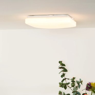 Lucide Otis - plafondverlichting - 28 x 28 x 6 cm - 22W LED incl.  - opaal