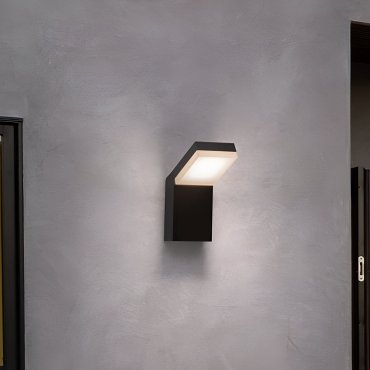Nova Luce Farge - buiten wandlamp - 10 x 22 x 16,5 cm - 12W LED incl. - IP65 - donker antraciet