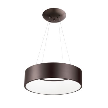 Nova Luce Rando - hanglamp - Ø 45 x 120 cm - 32W dimbare LED incl. - koffie bruin