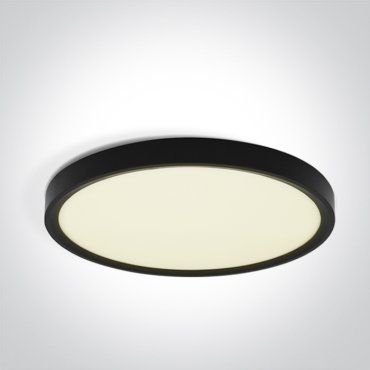 ONE Light Plafo - plafondverlichting - Ø 50 x 2,7 cm - 40W LED incl. - zwart