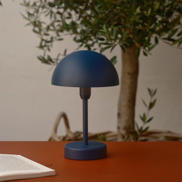Nordlux Ellen To-Go - draadloze buiten tafellamp met laadstation - Ø 16 x 25 cm - 3 stappen dimbare - 3W LED incl. - IP44 - blauw