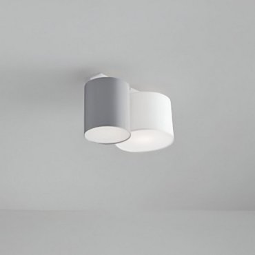 Nova Luce - Bryson - plafondlamp - 35 x 20 x 17 cm - wit en grijs