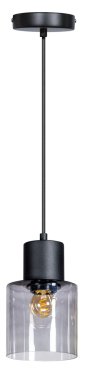ETH Sledge Glass - hanglamp - Ø 12 x 218 cm - gerookt
