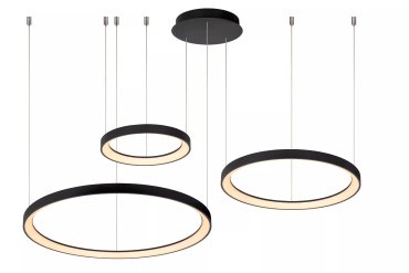 Lucide Vidal - hanglamp - Ø 78 x 200 cm - 120W LED incl. - zwart