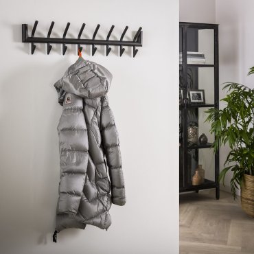 Vico Tubo - kapstok met 16 haken - 90 x 10 x 34 cm - mat donker grijs
