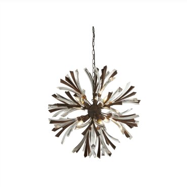TWEEDEKANS - Searchlight Shake - hanglamp - Ø 66 x 150 cm - geborsteld zwart goud
