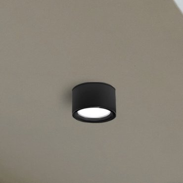 Nova Luce Focus - buiten plafondlamp - Ø 10 x 6,5 cm - IP54 - zwart
