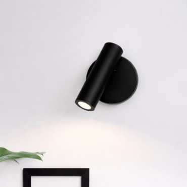 Nova Luce Laredo - wandlamp met schakelaar - 9 x 11 x 11 cm - 3W LED incl. - zwart