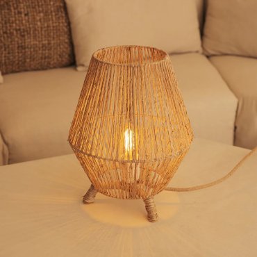 New Garden Sisane - tafellamp - Ø 25,5 x 32,5 cm - rotan