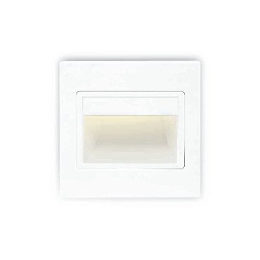 ONE Light Indoor Square Wall Recessed - inbouw wandverlichting - 9,4 x 3,5 x 9,4 cm - 1,5W LED incl. - wit